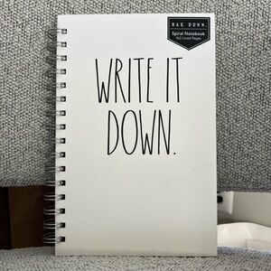 NWT Rae Dunn Write It Down lined spiral notebook